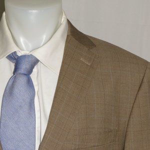 Trunk Club Custom Brown Plaid Two Button Blazer Sport Coat 44R